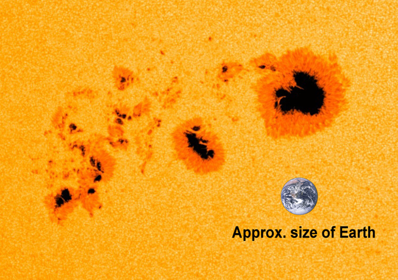 Some sunspots, hangin’ out, being big and ominous. (Image: NASA)